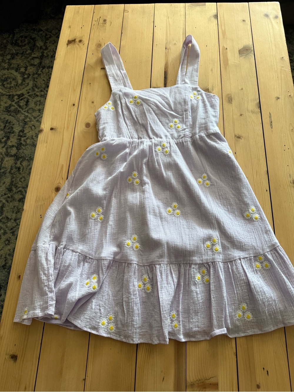 Altar’d State Lavender Daisy Embroidered Sundress Size S NWOT